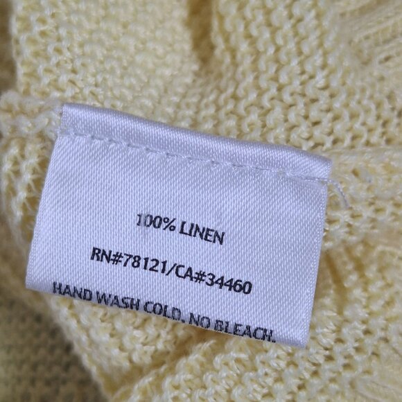Eileen fisher yellow 100% linen shirt size large - Picture 3 of 4
